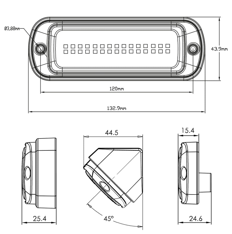 Buy WAS W229 LED Work Light / Scene Light with Two Mounting Brackets -  for sale