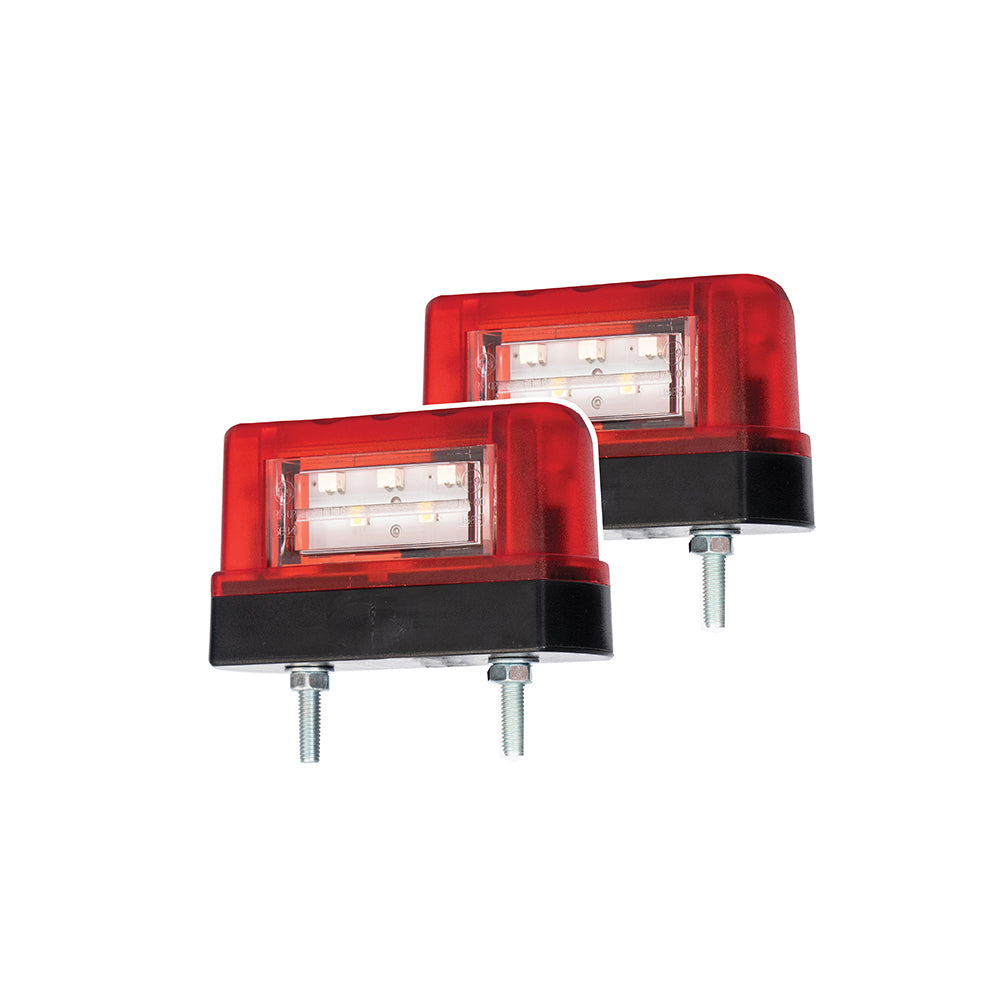 Lampe de plaque d'immatriculation LED Slimline avec feu de position arrière / Pack de 2 - Feux de plaque d'immatriculation - spo-cs-disabled - spo-defau
