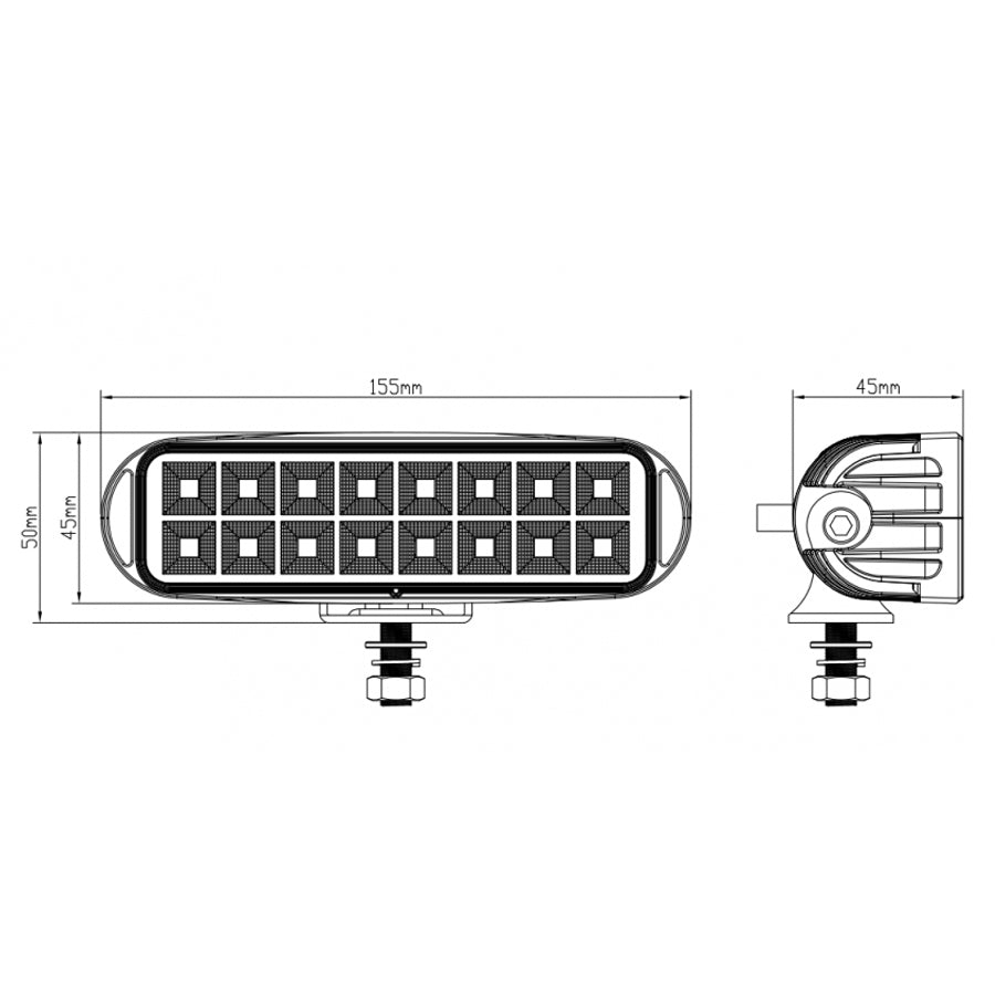 Kompakt LED-arbetslampa / 1732 Lumen Flood Beam - spo-cs-disabled - spo-default - spo-disabled - spo-notify-me-disabled