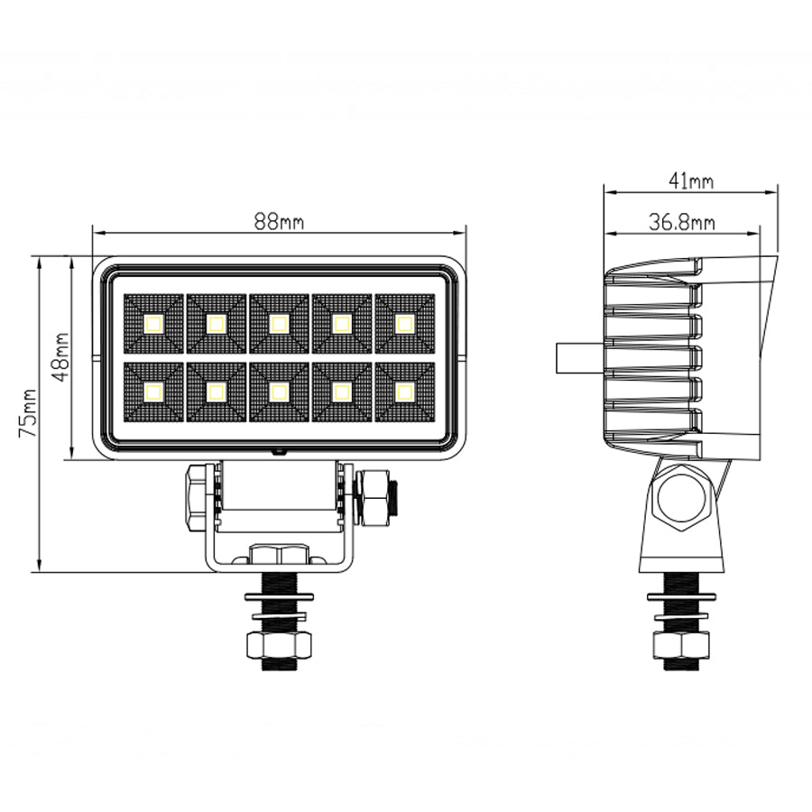 Kompakt LED-arbetslampa / 1600 Lumen Flood Beam - spo-cs-disabled - spo-default - spo-disabled - spo-notify-me-disabled
