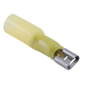 Yellow Heatshrink Female Spade Terminals - Pack of 25 - Electrical Connectors - Heat Shrink - spo-cs-disabled - spo-def